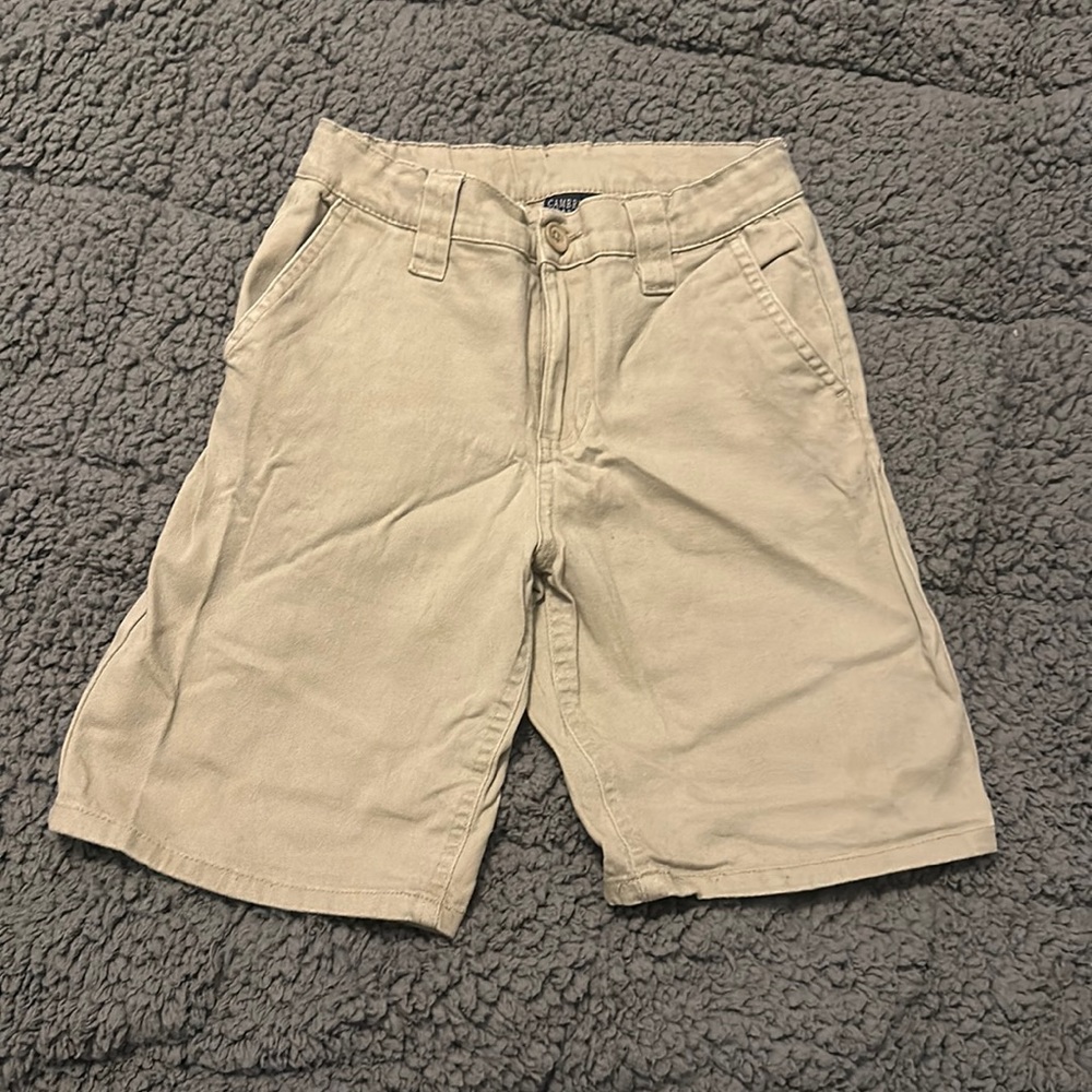 Cambridge classic boys size 8 adjustable waist khaki uniform approved shorts